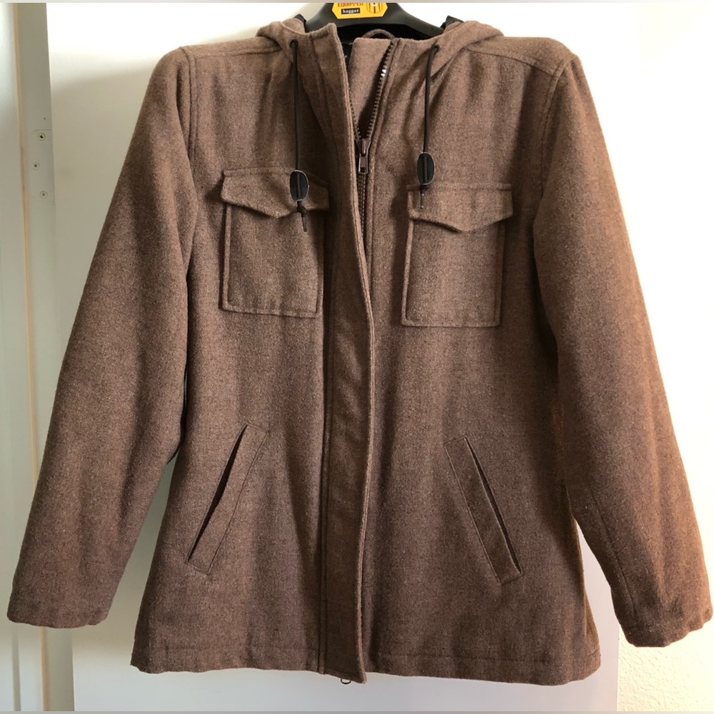 Carhartt For Women wool blend coat with hood and quilted lining